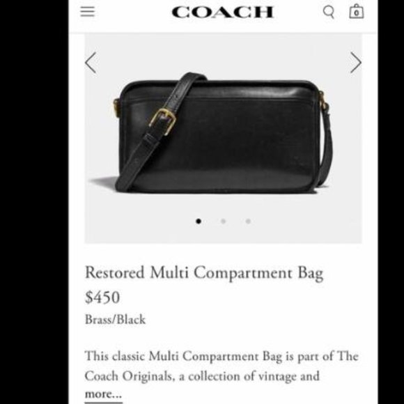 Vintage Coach Multi compartment Zip | #9974 | Navy - Picture 16 of 16